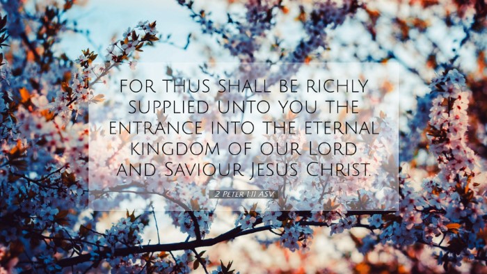 Picture 07 - 2 Peter 1:11 ASV Desktop Wallpaper - for thus shall be richly supplied unto you the - Desktop Bible Verse Wallpaper