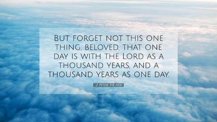 Picture 07 - 2 Peter 3:8 ASV Desktop Wallpaper - But forget not this one thing, beloved, that one - Desktop Bible Verse Wallpaper