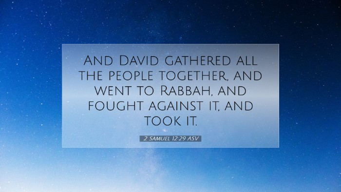 Picture 07 - 2 Samuel 12:29 ASV Desktop Wallpaper - And David gathered all the people together, and - Desktop Bible Verse Wallpaper