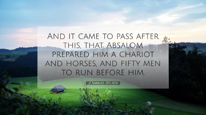 Picture 07 - 2 Samuel 15:1 ASV Desktop Wallpaper - And it came to pass after this, that Absalom - Desktop Bible Verse Wallpaper