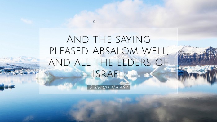 Picture 07 - 2 Samuel 17:4 ASV Desktop Wallpaper - And the saying pleased Absalom well, and all the - Desktop Bible Verse Wallpaper