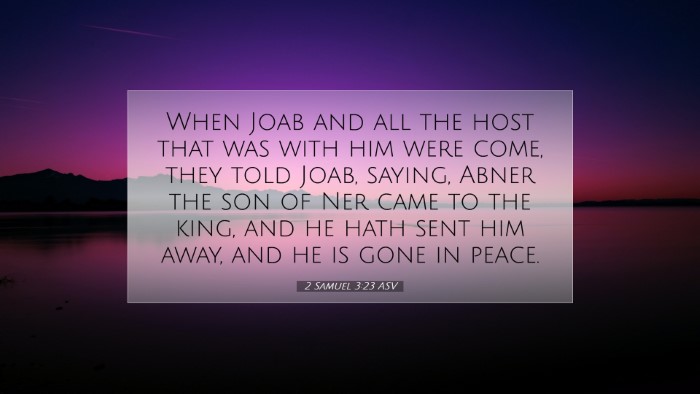 Picture 07 - 2 Samuel 3:23 ASV Desktop Wallpaper - When Joab and all the host that was with him were - Desktop Bible Verse Wallpaper