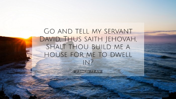 Picture 07 - 2 Samuel 7:5 ASV Desktop Wallpaper - Go and tell my servant David, Thus saith Jehovah, - Desktop Bible Verse Wallpaper
