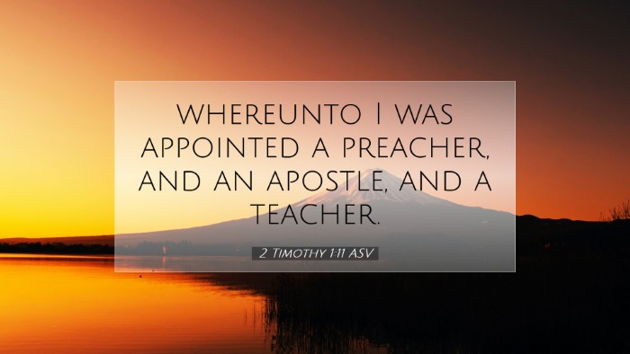 Picture 07 - 2 Timothy 1:11 ASV Desktop Wallpaper - whereunto I was appointed a preacher, and an - Desktop Bible Verse Wallpaper