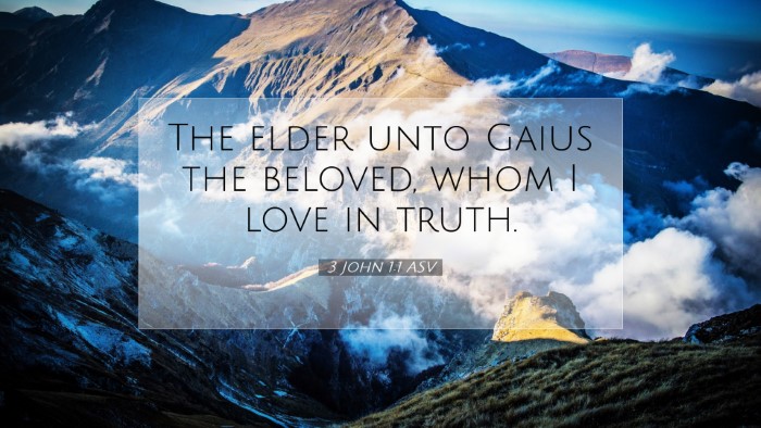 Picture 07 - 3 John 1:1 ASV Desktop Wallpaper - The elder unto Gaius the beloved, whom I love in - Desktop Bible Verse Wallpaper
