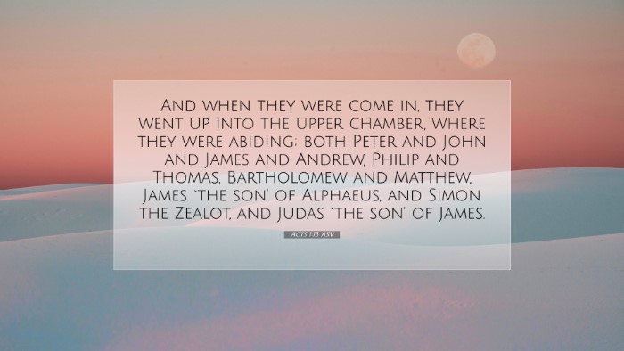 Picture 07 - Acts 1:13 ASV Desktop Wallpaper - And when they were come in, they went up into the - Desktop Bible Verse Wallpaper