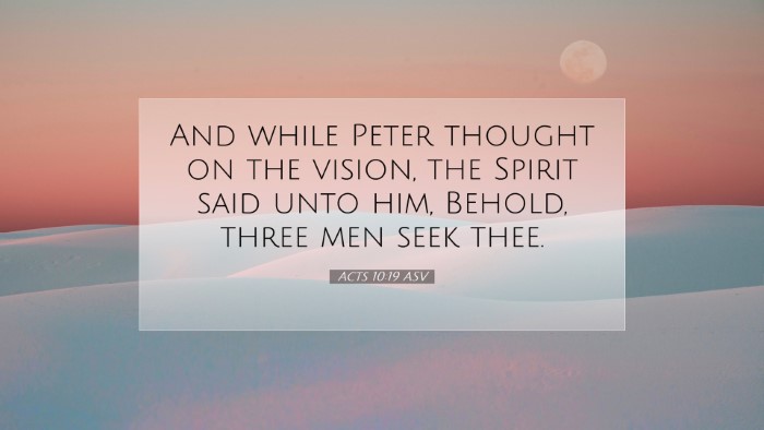 Picture 07 - Acts 10:19 ASV Desktop Wallpaper - And while Peter thought on the vision, the Spirit - Desktop Bible Verse Wallpaper