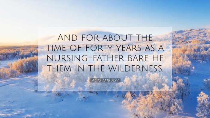 Picture 07 - Acts 13:18 ASV Desktop Wallpaper - And for about the time of forty years as a - Desktop Bible Verse Wallpaper