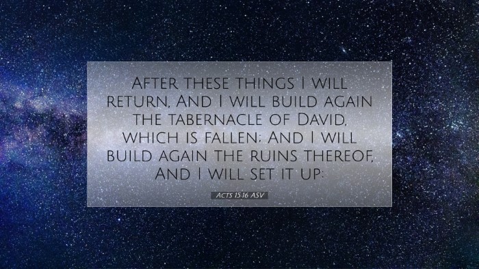 Picture 07 - Acts 15:16 ASV Desktop Wallpaper - After these things I will return, And I will - Desktop Bible Verse Wallpaper