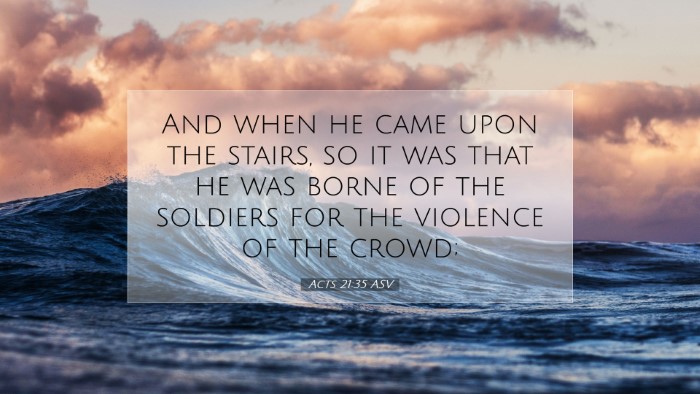 Picture 07 - Acts 21:35 ASV Desktop Wallpaper - And when he came upon the stairs, so it was that - Desktop Bible Verse Wallpaper