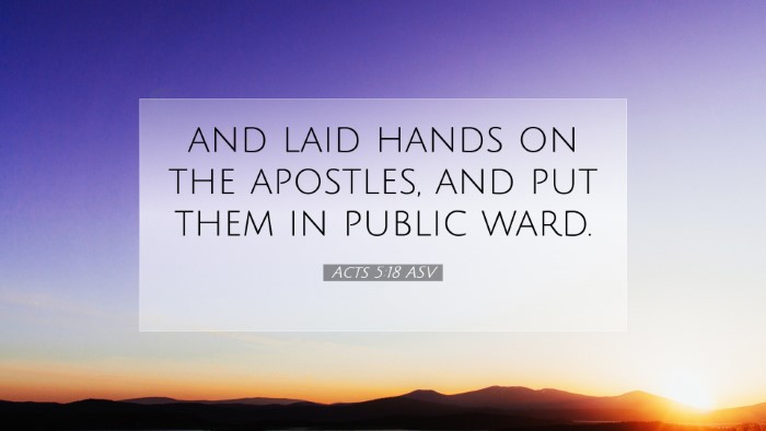 Picture 07 - Acts 5:18 ASV Desktop Wallpaper - and laid hands on the apostles, and put them in - Desktop Bible Verse Wallpaper