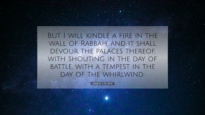Picture 07 - Amos 1:14 ASV Desktop Wallpaper - But I will kindle a fire in the wall of Rabbah, - Desktop Bible Verse Wallpaper