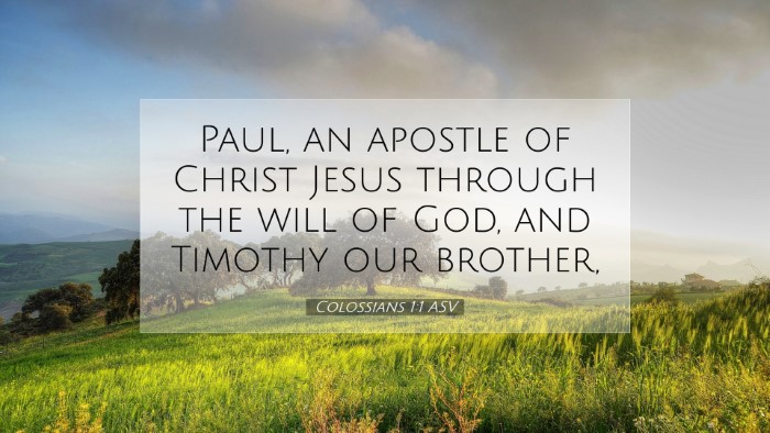 Picture 07 - Colossians 1:1 ASV Desktop Wallpaper - Paul, an apostle of Christ Jesus through the will - Desktop Bible Verse Wallpaper