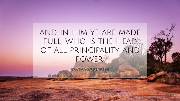 Picture 07 - Colossians 2:10 ASV Desktop Wallpaper - and in him ye are made full, who is the head of - Desktop Bible Verse Wallpaper