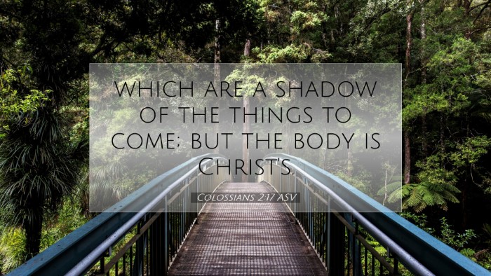 Picture 07 - Colossians 2:17 ASV Desktop Wallpaper - which are a shadow of the things to come; but the - Desktop Bible Verse Wallpaper