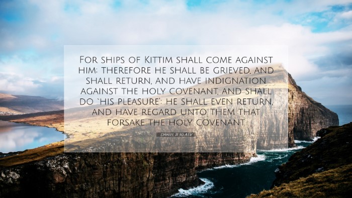 Picture 07 - Daniel 11:30 ASV Desktop Wallpaper - For ships of Kittim shall come against him; - Desktop Bible Verse Wallpaper