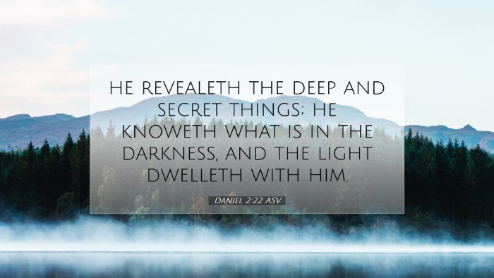 Picture 07 - Daniel 2:22 ASV Desktop Wallpaper - he revealeth the deep and secret things; he - Desktop Bible Verse Wallpaper