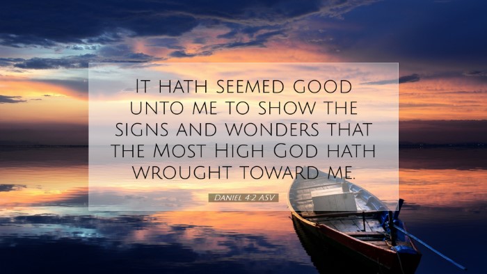 Picture 07 - Daniel 4:2 ASV Desktop Wallpaper - It hath seemed good unto me to show the signs and - Desktop Bible Verse Wallpaper