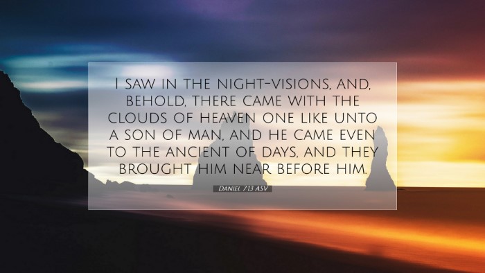 Picture 07 - Daniel 7:13 ASV Desktop Wallpaper - I saw in the night-visions, and, behold, there - Desktop Bible Verse Wallpaper