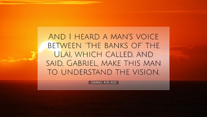 Picture 07 - Daniel 8:16 ASV Desktop Wallpaper - And I heard a man's voice between `the banks of' - Desktop Bible Verse Wallpaper