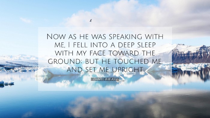 Picture 07 - Daniel 8:18 ASV Desktop Wallpaper - Now as he was speaking with me, I fell into a - Desktop Bible Verse Wallpaper