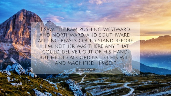 Picture 07 - Daniel 8:4 ASV Desktop Wallpaper - I saw the ram pushing westward, and northward, - Desktop Bible Verse Wallpaper