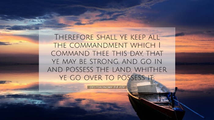 Picture 07 - Deuteronomy 11:8 ASV Desktop Wallpaper - Therefore shall ye keep all the commandment which - Desktop Bible Verse Wallpaper