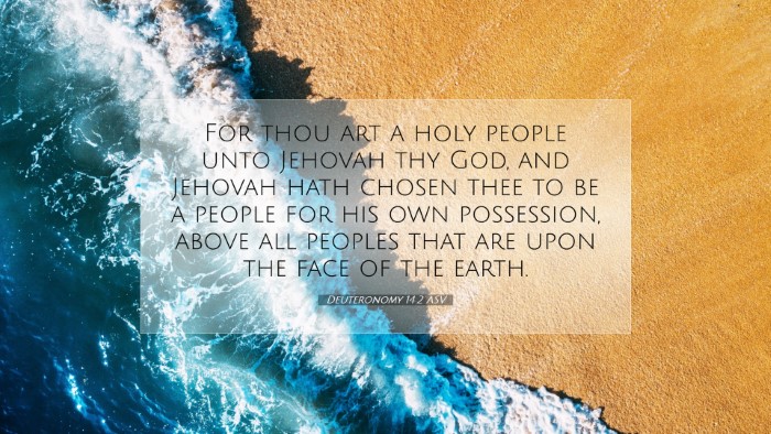 Picture 07 - Deuteronomy 14:2 ASV Desktop Wallpaper - For thou art a holy people unto Jehovah thy God, - Desktop Bible Verse Wallpaper