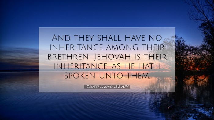 Picture 07 - Deuteronomy 18:2 ASV Desktop Wallpaper - And they shall have no inheritance among their - Desktop Bible Verse Wallpaper