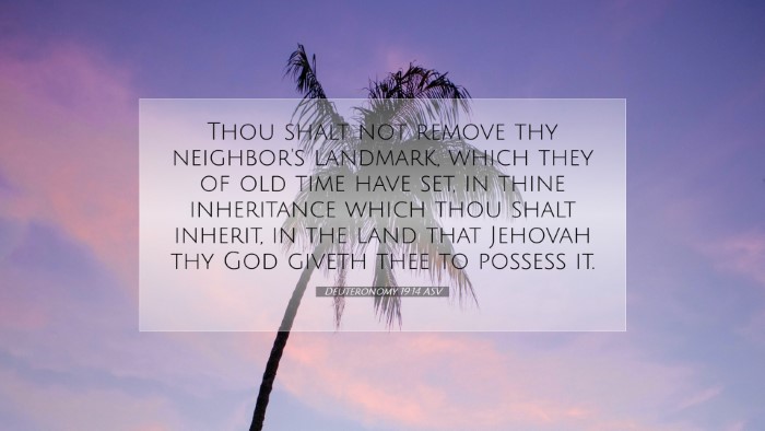 Picture 07 - Deuteronomy 19:14 ASV Desktop Wallpaper - Thou shalt not remove thy neighbor's landmark, - Desktop Bible Verse Wallpaper