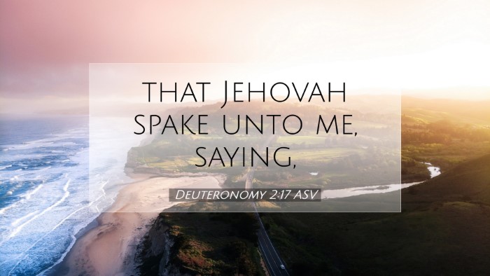 Picture 07 - Deuteronomy 2:17 ASV Desktop Wallpaper - that Jehovah spake unto me, - Desktop Bible Verse Wallpaper