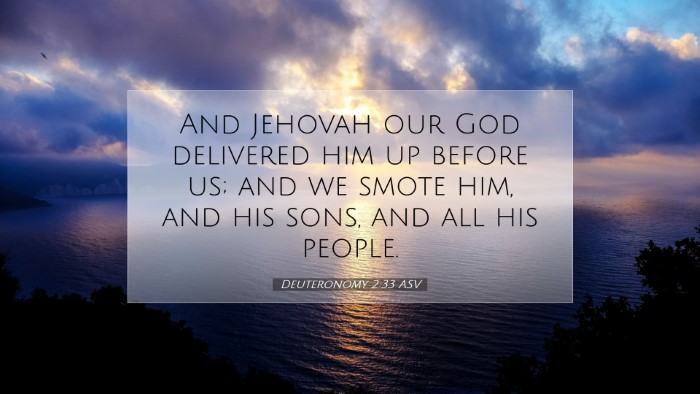 Picture 07 - Deuteronomy 2:33 ASV Desktop Wallpaper - And Jehovah our God delivered him up before us; - Desktop Bible Verse Wallpaper