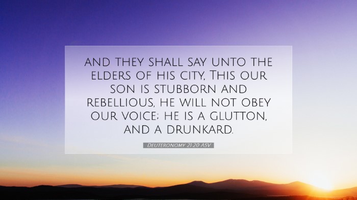 Picture 07 - Deuteronomy 21:20 ASV Desktop Wallpaper - and they shall say unto the elders of his city, - Desktop Bible Verse Wallpaper