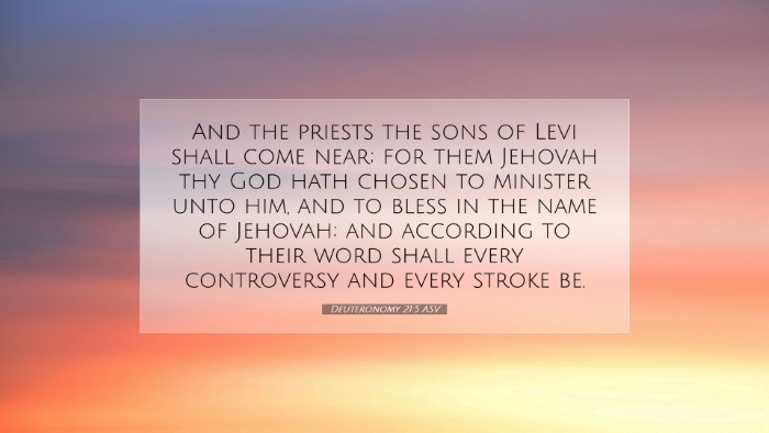 Picture 07 - Deuteronomy 21:5 ASV Desktop Wallpaper - And the priests the sons of Levi shall come near; - Desktop Bible Verse Wallpaper
