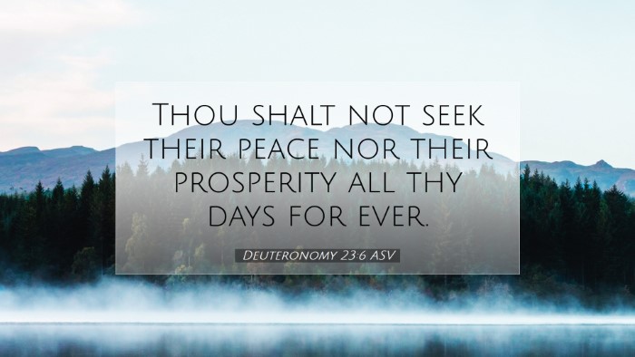 Picture 07 - Deuteronomy 23:6 ASV Desktop Wallpaper - Thou shalt not seek their peace nor their - Desktop Bible Verse Wallpaper