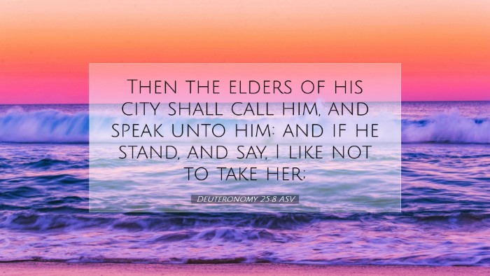 Picture 07 - Deuteronomy 25:8 ASV Desktop Wallpaper - Then the elders of his city shall call him, and - Desktop Bible Verse Wallpaper