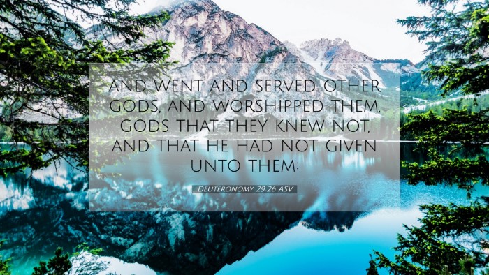 Picture 07 - Deuteronomy 29:26 ASV Desktop Wallpaper - and went and served other gods, and worshipped - Desktop Bible Verse Wallpaper