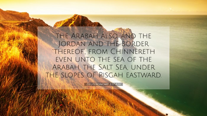 Picture 07 - Deuteronomy 3:17 ASV Desktop Wallpaper - the Arabah also, and the Jordan and the border - Desktop Bible Verse Wallpaper