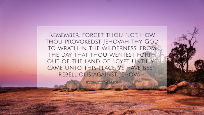 Picture 07 - Deuteronomy 9:7 ASV Desktop Wallpaper - Remember, forget thou not, how thou provokedst - Desktop Bible Verse Wallpaper