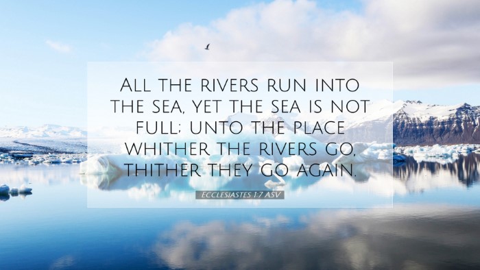 Picture 07 - Ecclesiastes 1:7 ASV Desktop Wallpaper - All the rivers run into the sea, yet the sea is - Desktop Bible Verse Wallpaper