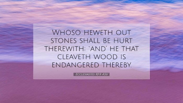 Picture 07 - Ecclesiastes 10:9 ASV Desktop Wallpaper - Whoso heweth out stones shall be hurt therewith; - Desktop Bible Verse Wallpaper
