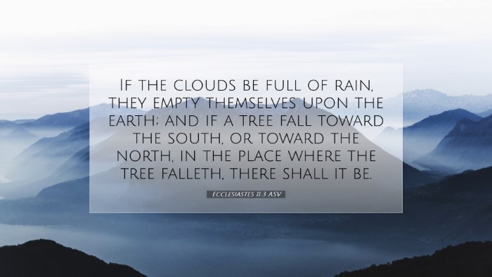 Picture 07 - Ecclesiastes 11:3 ASV Desktop Wallpaper - If the clouds be full of rain, they empty - Desktop Bible Verse Wallpaper