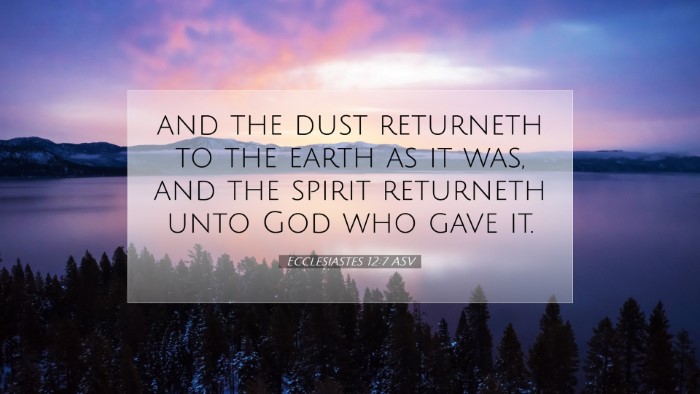 Picture 07 - Ecclesiastes 12:7 ASV Desktop Wallpaper - and the dust returneth to the earth as it was, - Desktop Bible Verse Wallpaper