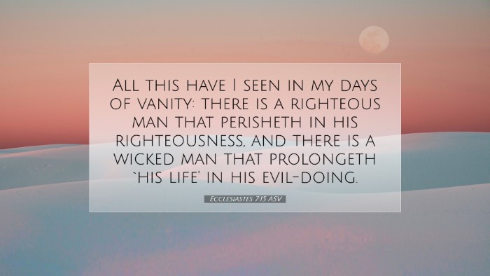 Picture 07 - Ecclesiastes 7:15 ASV Desktop Wallpaper - All this have I seen in my days of vanity: there - Desktop Bible Verse Wallpaper