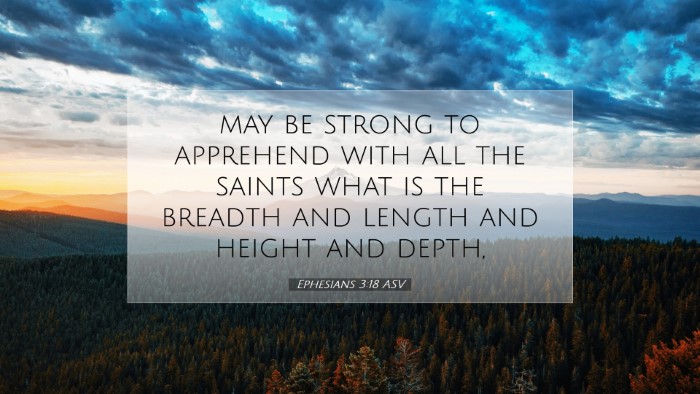 Picture 07 - Ephesians 3:18 ASV Desktop Wallpaper - may be strong to apprehend with all the saints - Desktop Bible Verse Wallpaper
