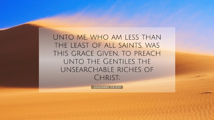 Picture 07 - Ephesians 3:8 ASV Desktop Wallpaper - Unto me, who am less than the least of all - Desktop Bible Verse Wallpaper