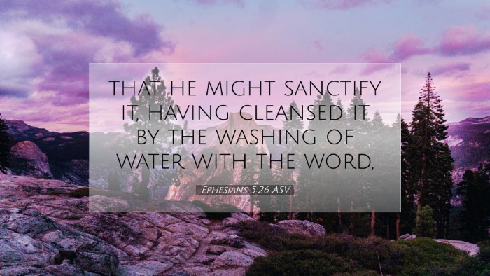 Picture 07 - Ephesians 5:26 ASV Desktop Wallpaper - that he might sanctify it, having cleansed it by - Desktop Bible Verse Wallpaper