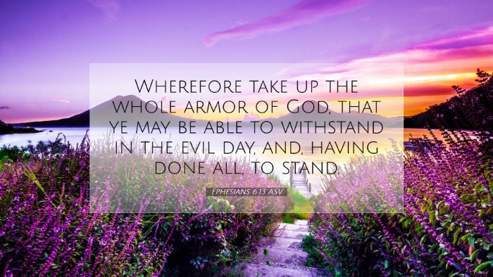 Picture 07 - Ephesians 6:13 ASV Desktop Wallpaper - Wherefore take up the whole armor of God, that ye - Desktop Bible Verse Wallpaper
