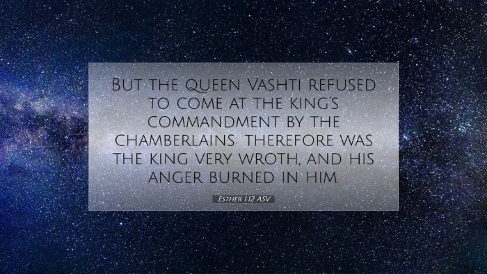 Picture 07 - Esther 1:12 ASV Desktop Wallpaper - But the queen Vashti refused to come at the - Desktop Bible Verse Wallpaper