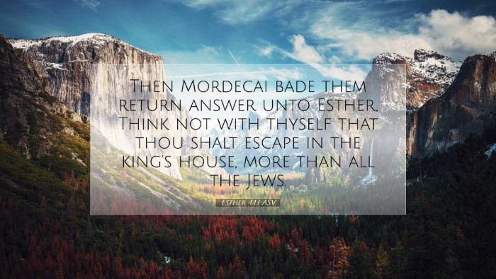 Picture 07 - Esther 4:13 ASV Desktop Wallpaper - Then Mordecai bade them return answer unto - Desktop Bible Verse Wallpaper